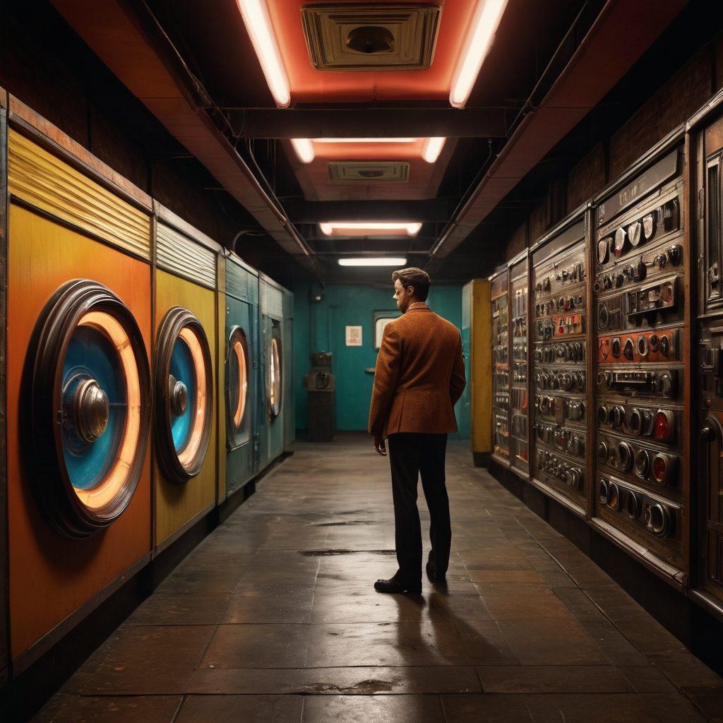 A montage of iconic scenes from underground cult films, featuring vibrant colors and dynamic compositions. Include imagery of mysterious film reels, a vintage projector casting shadows, and eclectic characters from various genres. The background should have an abstract, gritty texture symbolizing the underground film scene. Emphasize a sense of nostalgia and intrigue to captivate viewers. super-realistic. vibrant colors. 3D.